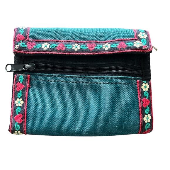Vintage Handbags - Vtg 90s Edelweiss Velcro wallet
